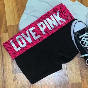 Black yoga shorts by PINK Victoria’s Secret